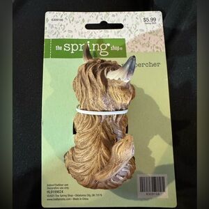 The Spring Shop 2 Brown Highland Cow Pot Perchers